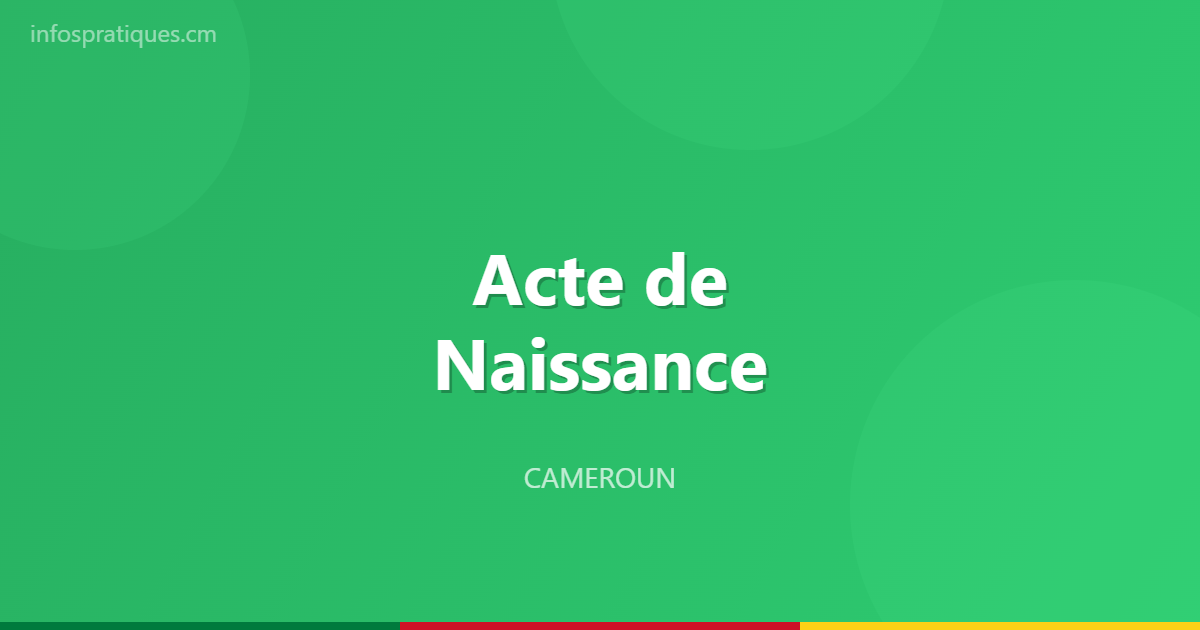 acte de naissance cameroun 1