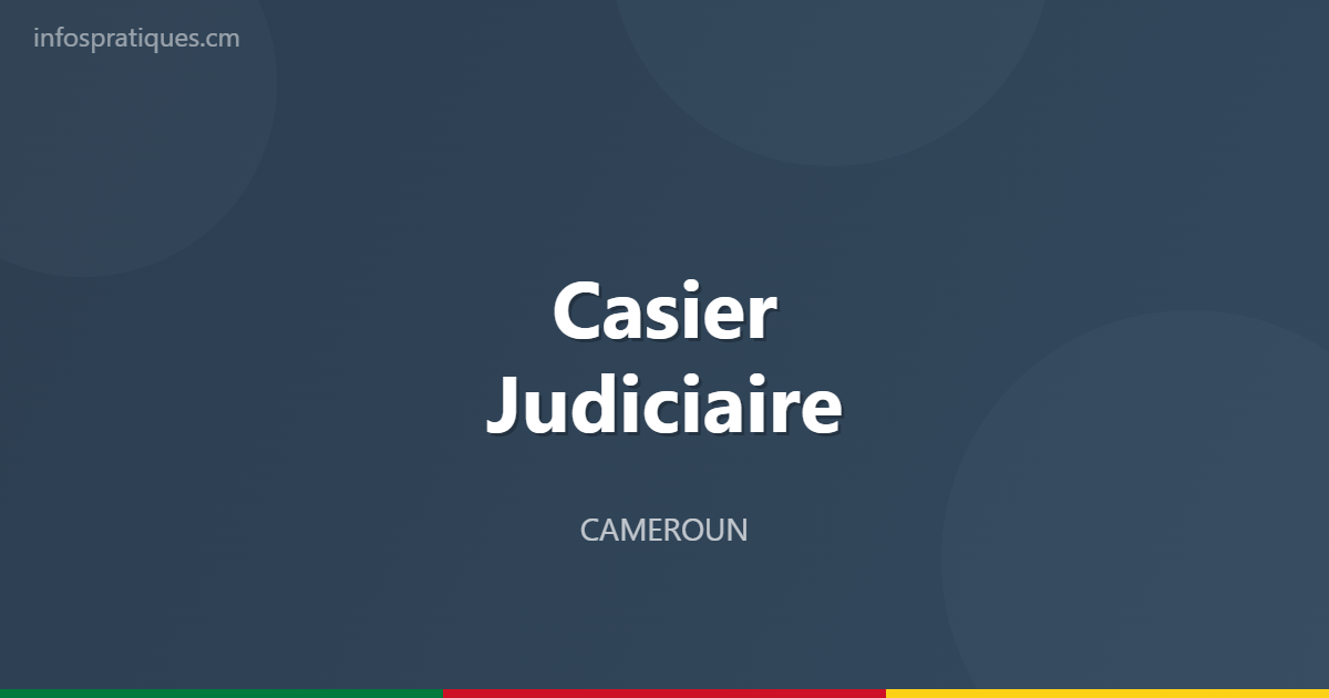 casier judiciaire cameroun 1