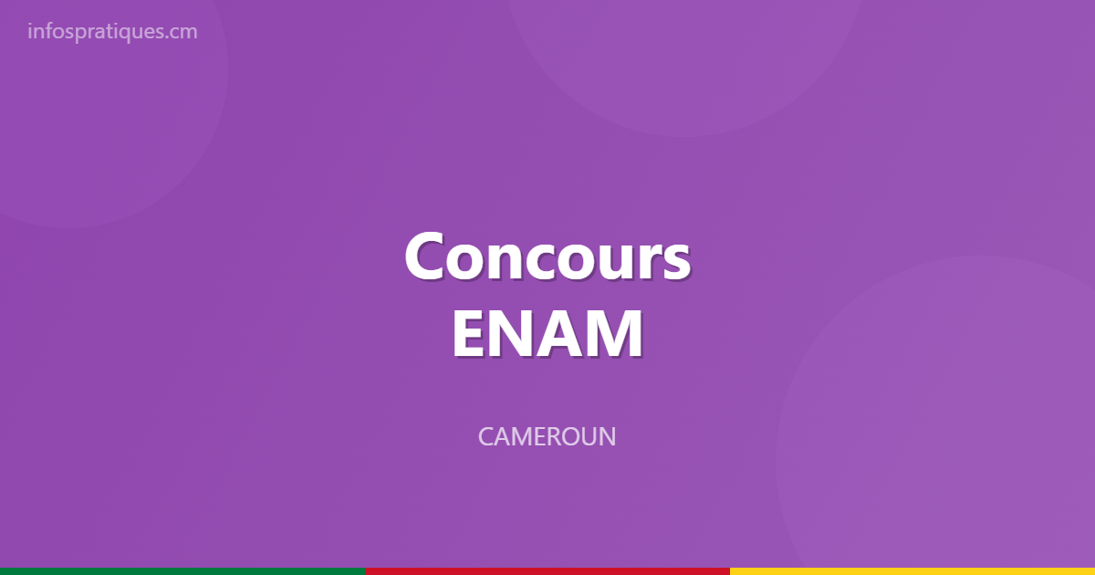 concours enam cameroun 1
