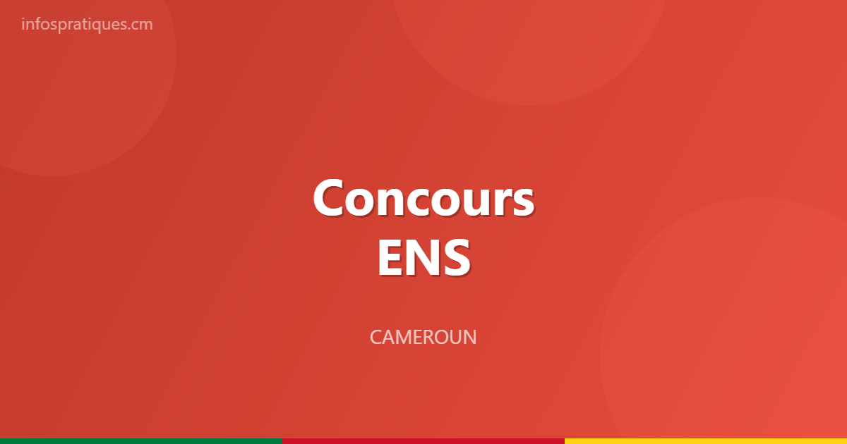 concours ens cameroun