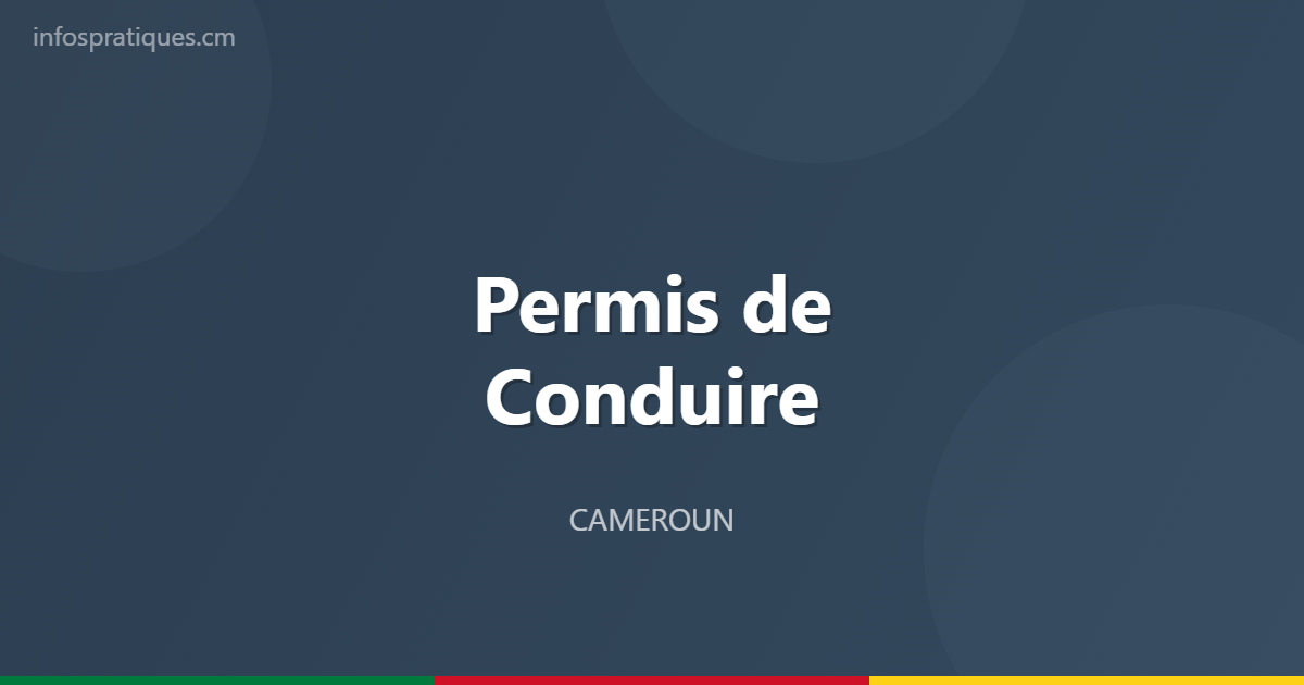 permis conduire cameroun
