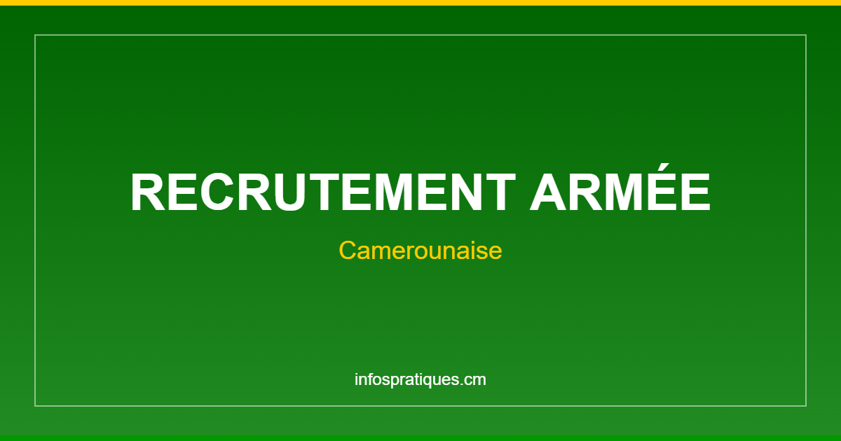 recrutement armee camerounaise